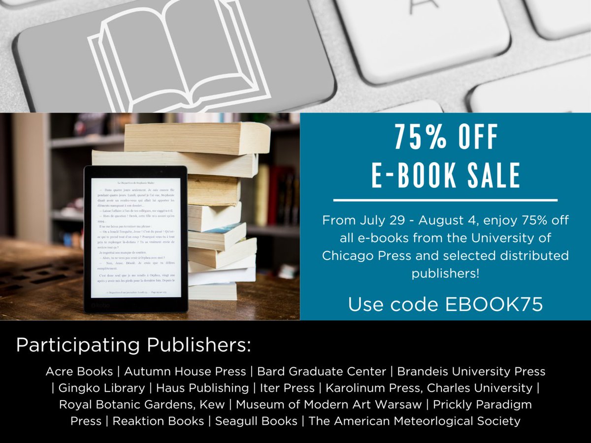 Sara Doskow (@saradoskow) on Twitter photo It's the <a href="/UChicagoPress/">UChicagoPress</a> annual e-book sale (75% off on e-books through the end of this week). Let me take this opportunity to mention some fantastic new books that published in June and July...🧵
Subject catalog: 75% off e-book sale (uchicago.edu) It's the <a href="/UChicagoPress/">UChicagoPress</a> annual e-book sale (75% off on e-books through the end of this week). Let me take this opportunity to mention some fantastic new books that published in June and July...🧵
Subject catalog: 75% off e-book sale (uchicago.edu)