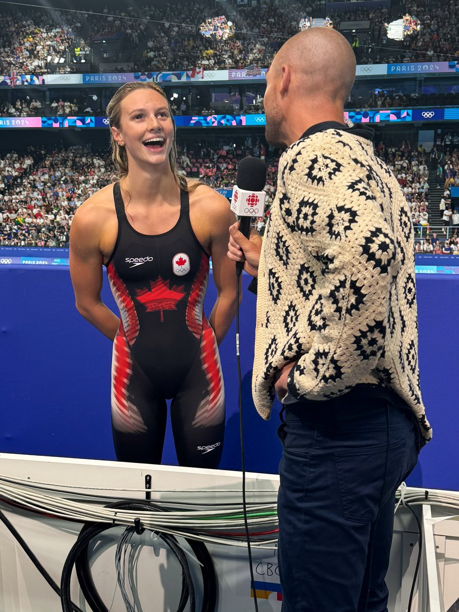 Out of all the conversations over the years.

This one means the most. 

🇨🇦 Summer McIntosh is an Olympic champion.

And she’s absolutely beaming. 17 years old. And just getting started.