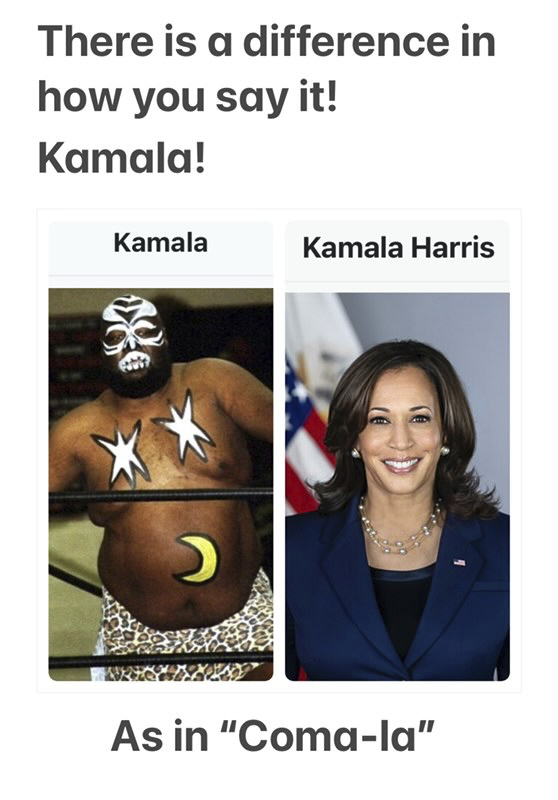 Edjam's tweet image. Put some respect on her name! 
Comala!
Say it right, or don't say nothing!