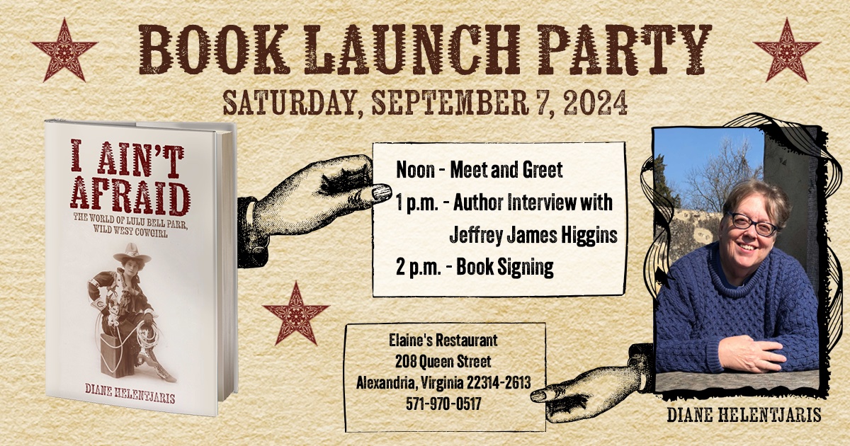 helentjaris's tweet photo. Check out "Book Launch Party "I Ain't Afraid" The World of Lulu Bell Parr, Wild West Cowgirl" https://t.co/FrQMTXNVwt @Eventbrite https://t.co/N4iPQfsSs1