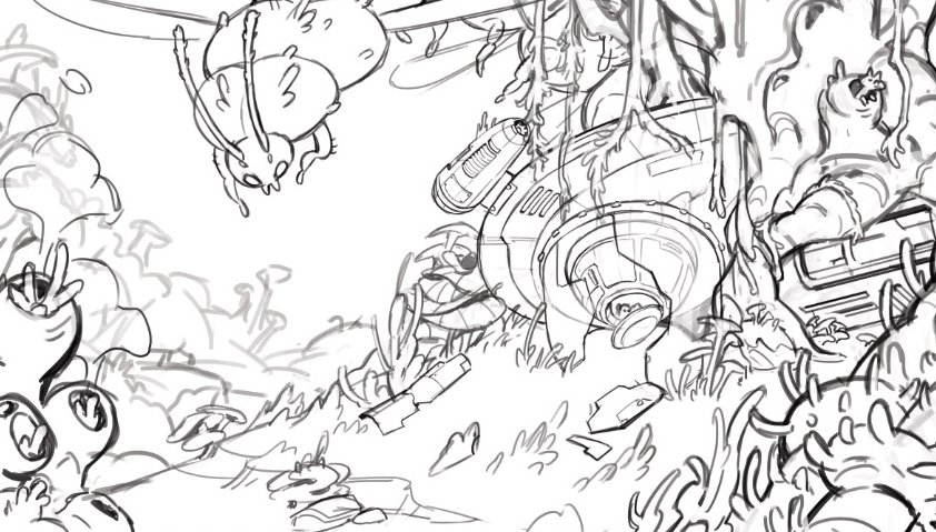 The detective venturing deep into a strange planet on this journey.

Here is another piece from our collab with @leif_yooo 