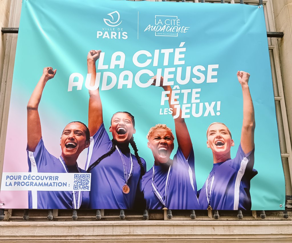 La #CitéAudacieuse fête les Jeux à <a href="/Paris/">Paris</a> avec le festival sportif féministe "Les Audacieuses en piste". 

Diffusion des épreuves des sportives,  initiations au sport comme du yoga cet après-midi, mais aussi de la course à pied avec <a href="/SineQuaNonAsso/">Sine Qua Non</a> ce soir !#JeuxOlympiques2024 🥇