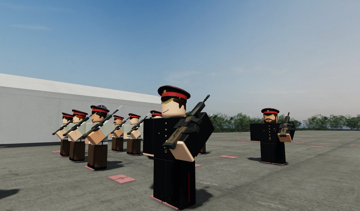 Twistedwolf57's tweet photo. Great to see No.2 Company preparing for Changing Of The Guard. It's taken some effort for our personnel to get used to the traditions and procedures of the Grenadiers, however I'd say It's coming along well. https://t.co/sXZMjmoKBD