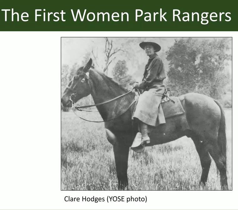 Who were the first women rangers in the National Park Service? Esther Brazell at Wind Cave in 1916 and Clare Marie Hodges at Yosemite National Park in 1918. Learn more at: ow.ly/E3cZ50SugJI
Photo: NPS/Claire Hodges in uniform on horseback at Yosemite.