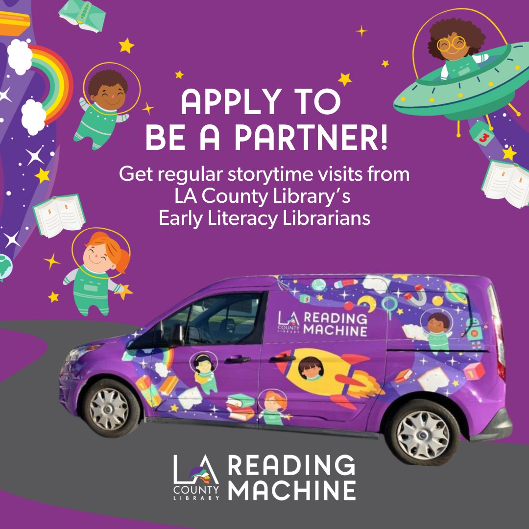 QualityStartLA's tweet image. 📣 Attention #ECE providers! @LACountyLibrary invites you to join the #ReadingMachinePartnership! Bring engaging story time to your #ECEprogram with this fantastic opportunity. Enjoy modeling, resources, books, and more! 
Click here for more details 👉 ow.ly/BHlZ50SHIL5