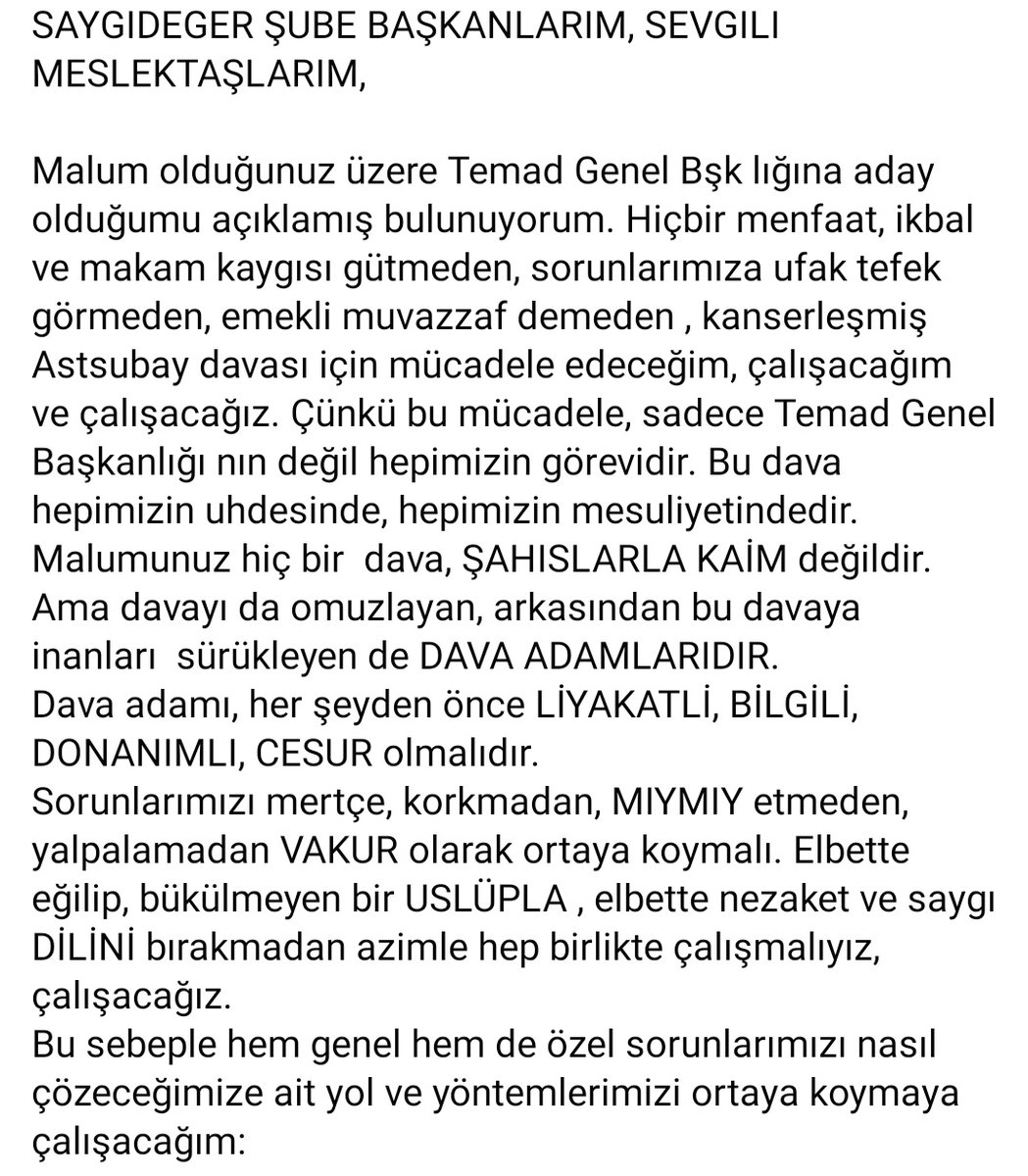 cahitKoca20's tweet photo. TEMAD GENEL BAŞKANLIĞI adaylığımla ilgili açıklamalarım https://t.co/tkaH4ZZLPh