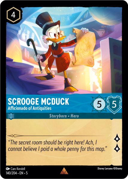 New DuckTales (2017) Scrooge McDuck card from the Disney Lorcana: Shimmering Skies card set (August 2024) #DuckTales New DuckTales (2017) Scrooge McDuck card from the Disney Lorcana: Shimmering Skies card set (August 2024) #DuckTales