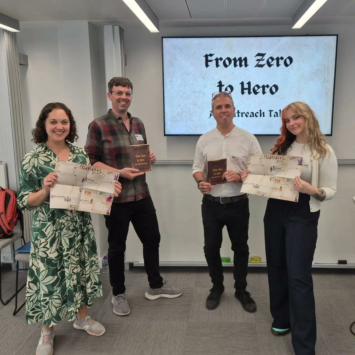 DrHeatherAngell's tweet photo. Had an amazing time at #BIGEvent2024!

This year, we teamed up with @kingsnmes to explore building STEM outreach teams through fairytale storytelling 📖

Ready to be the hero of your outreach quest? ⚔️🧌🐉🧚💰

Huge thanks to @BIGchats for such a wonderful event! 💚✨#scicomm https://t.co/xJY0L31dbP