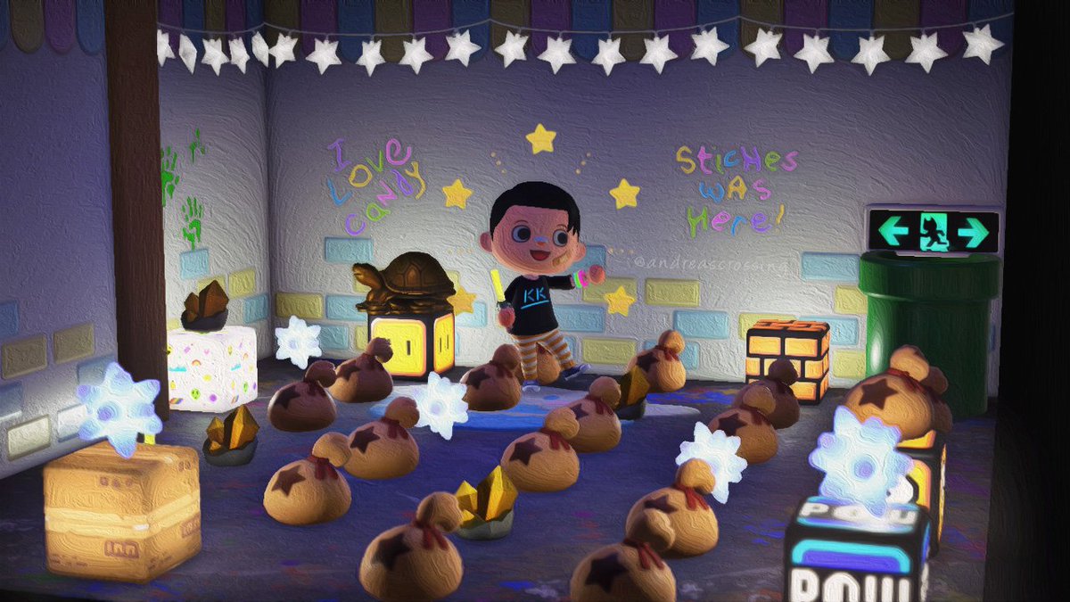 AndreasCrossin9's tweet photo. The treasure room! I decided to make a fun little reward room for the Mario rainbow path 😊
#acnh #AnimalCrossingNewHorizons https://t.co/qxmaANuYz6