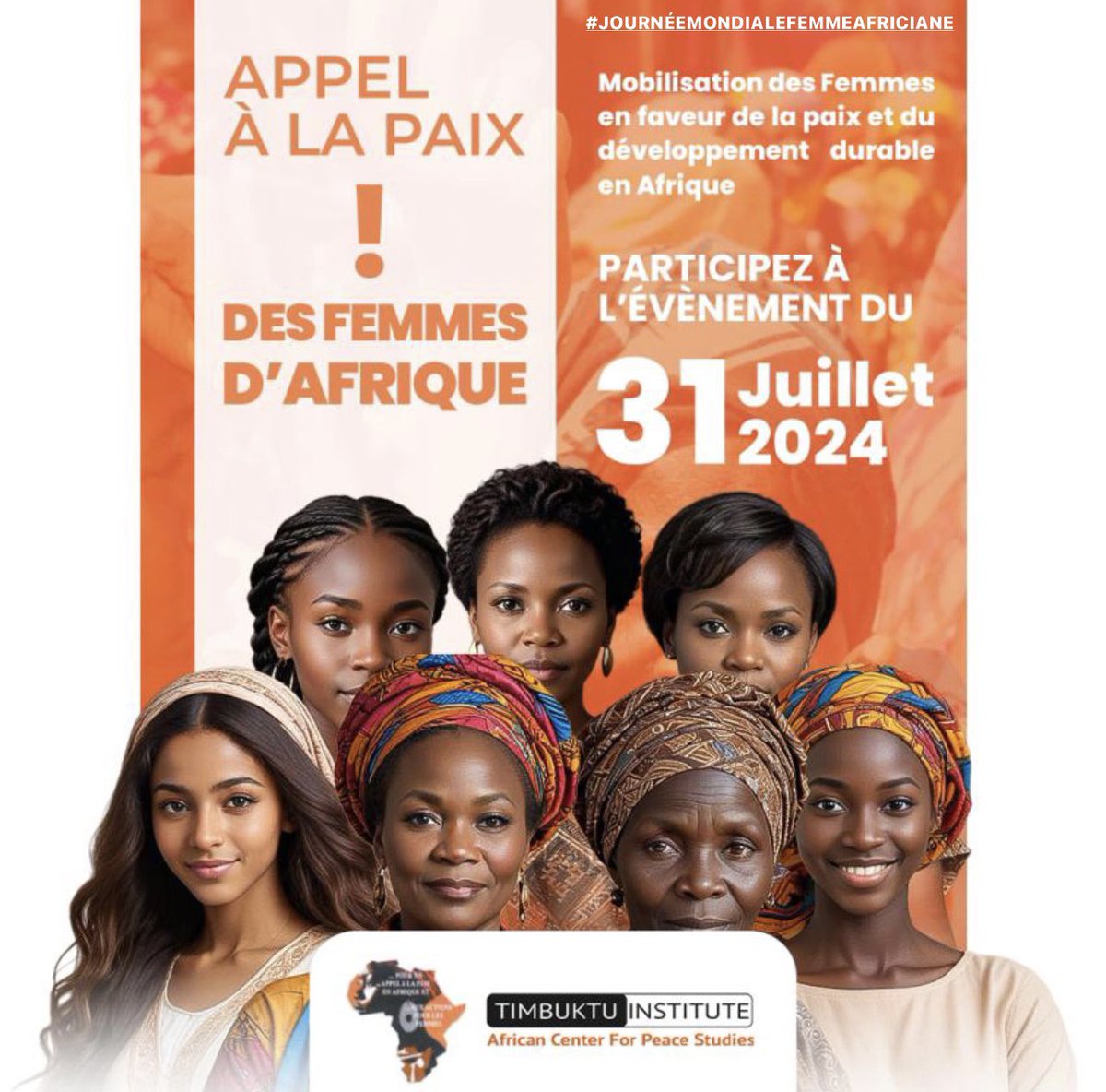 Oui, il y a les Jeux Olympiques, mais le 31 juillet, c’est NOTRE journée ! 🌍🙏🏽

À l’occasion de la #JournéeInternationale de la Femme africaine, rejoignez-nous ce mercredi 31 juillet 2024 pour un webinaire spécial avec Laure Olga Gondjout, ancienne ministre des Affaires