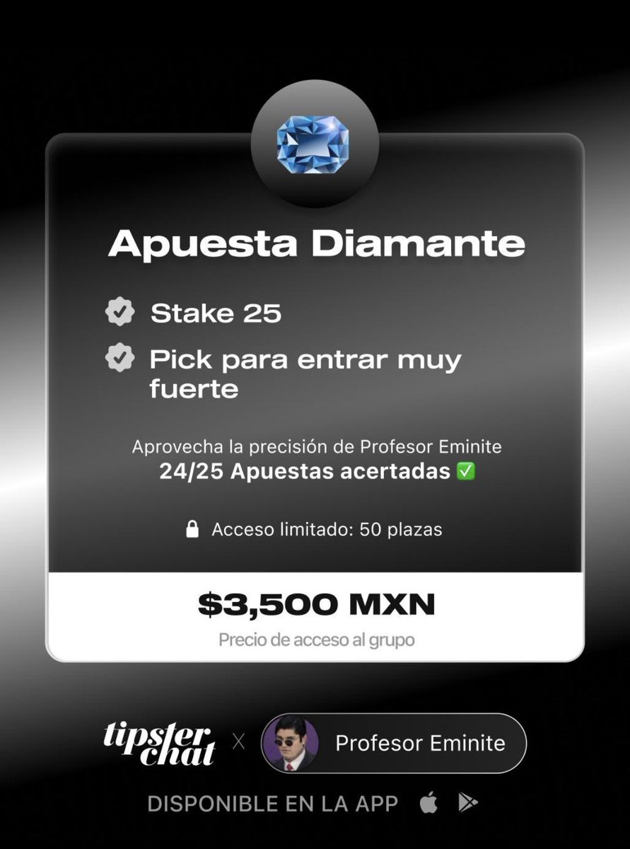 TipstersBetFree's tweet image. APUESTA DIAMANTE DE @EminitePicks_ 🤯🤯🤯

Vamos a seguir aprovechando la racha, el anterior post casi llega a la meta y quiero agradecerles a todos los que apoyan interactuando 👇

⚠️DEJA TU LIKE ❤️ COMENTARIO 💬 Y COMPARTIR ♻️ Y ENVIAME CAPTURA QUE HICISTE LOS 3 Y…