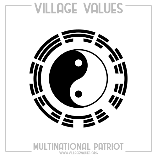 village_values's tweet photo. The trigrams surrounding the yin yang (beginning at 12 o'clock) represent the nature of reality:
Lake 🌊
Fire 🔥
Thunder ⛈️
Wind 🍃
Water 🌊
Mountain 🗻
Earth 🌎
Heaven 💙
👕https://t.co/DrZokyC1p2 #VillageValues #OurPatriotism #MultinationalPatriot #ThirdCulture #OnjenaYo https://t.co/4hrvlQtGTm