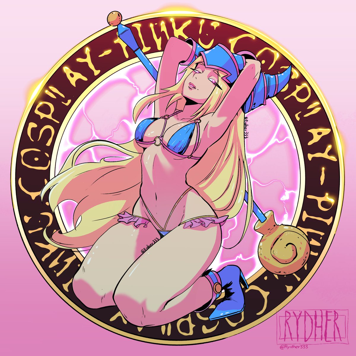 rydher333's tweet photo. Fanart de la increíble @PinkuCosplay  🫶 siendo la maga obscura c: https://t.co/htKmZhhjHq