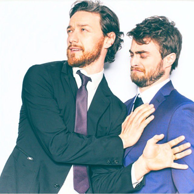 Daniel Radcliffe and James McAvoy at the Jameson Empire Awards, March 2015