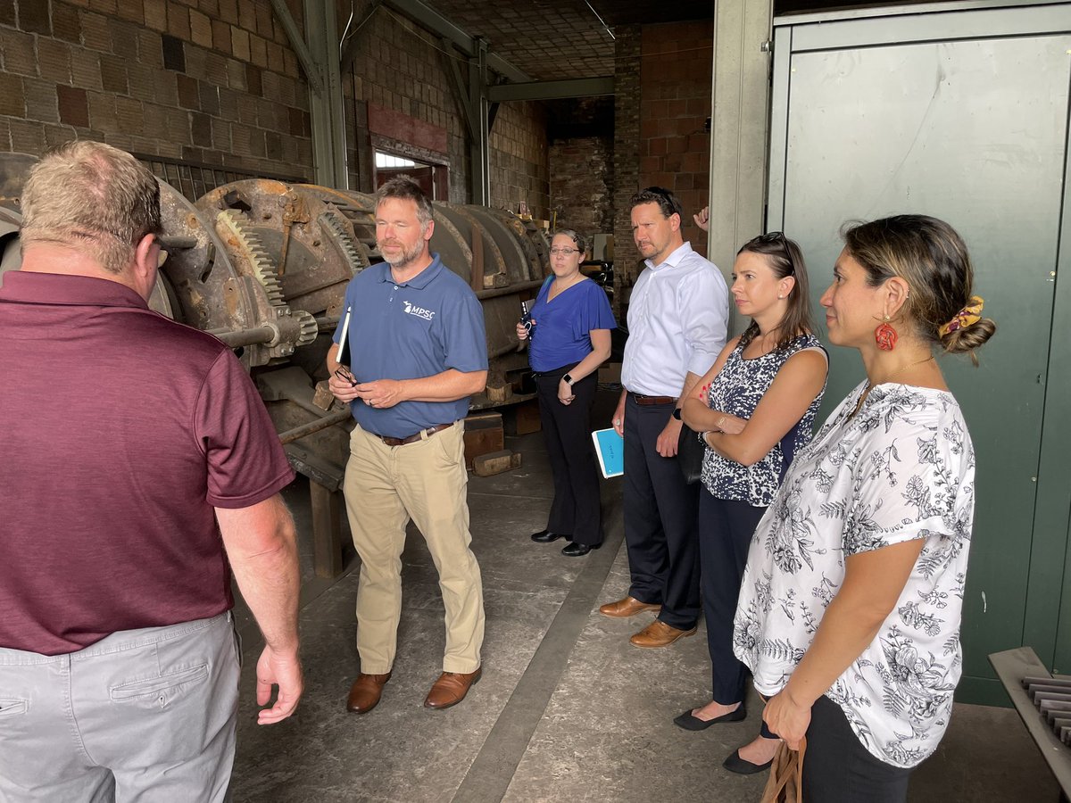 Commissioners and some staff are in the Upper Peninsula this week, for tomorrow’s public hearing in Marquette and to visit with utilities, tribes and major employers in the area. Today we toured Cloverland Electric Co-op’s huge and amazing hydro facility on the St. Mary’s River.