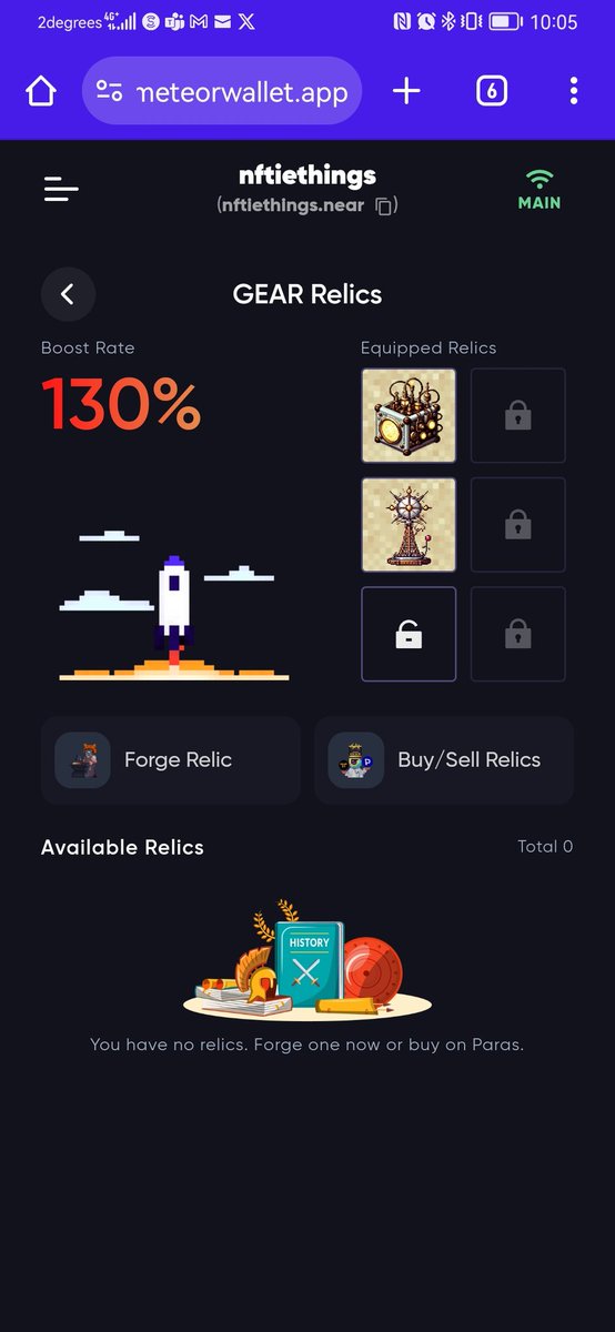 AndysArtLab's tweet photo. @MeteorWallet Harvest Moon is so much fun. Relics can now be used to boost your Harvest. It's a great and addictive ecosystem they have built. Try it today https://t.co/RGIUEk5xzu