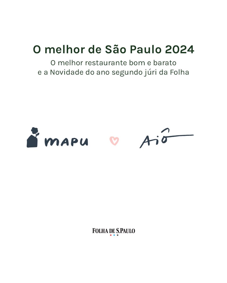mapubaos's tweet photo. A gente foi eleito o melhor “bom e barato” da cidade e nosso irmãozinho mais novo @aiorestaurante a “novidade do ano” 🎉🤧✨😭✨🫶🎊

acho que merecemos aquele RT né? https://t.co/VvkPnBCCJg