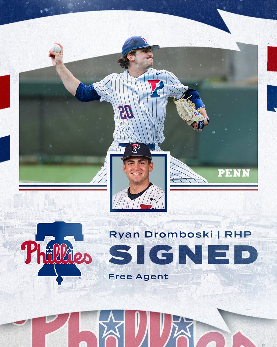 Penn Baseball (@pennbaseball) on Twitter photo π ππ π«ππππ² ππ¨ π₯πππ«π§ ππ«π¨π¦ππ¨ πππ², <a href="/Phillies/">Philadelphia Phillies</a>
Ryan Dromboski has signed a deal with the Phillies!
π° bit.ly/3Srn4ZD
#QuakeShow | #FightOnPenn π ππ π«ππππ² ππ¨ π₯πππ«π§ ππ«π¨π¦ππ¨ πππ², <a href="/Phillies/">Philadelphia Phillies</a>
Ryan Dromboski has signed a deal with the Phillies!
π° bit.ly/3Srn4ZD
#QuakeShow | #FightOnPenn