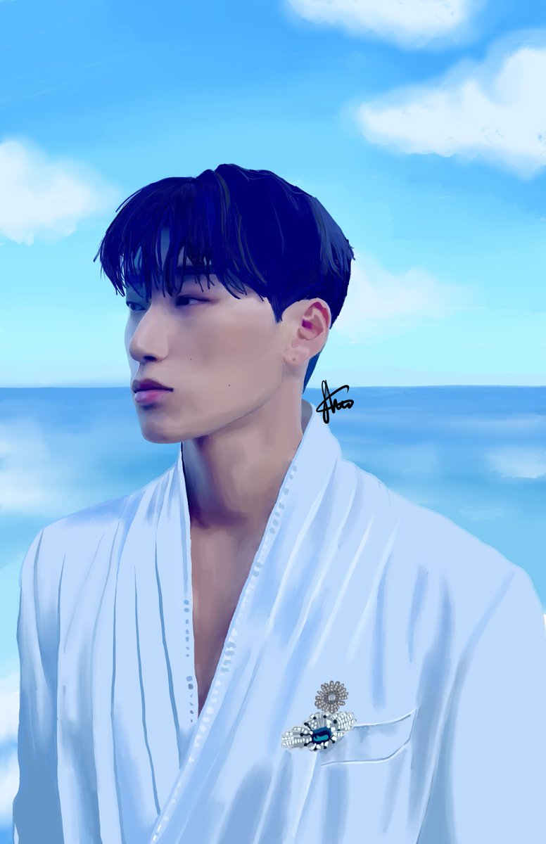 shrasart's tweet photo. Digital painting of San for Dolce &amp; Gabbana 
#CHOISAN #ATEEZ #ATEEZfanart https://t.co/q9pR0uIm65