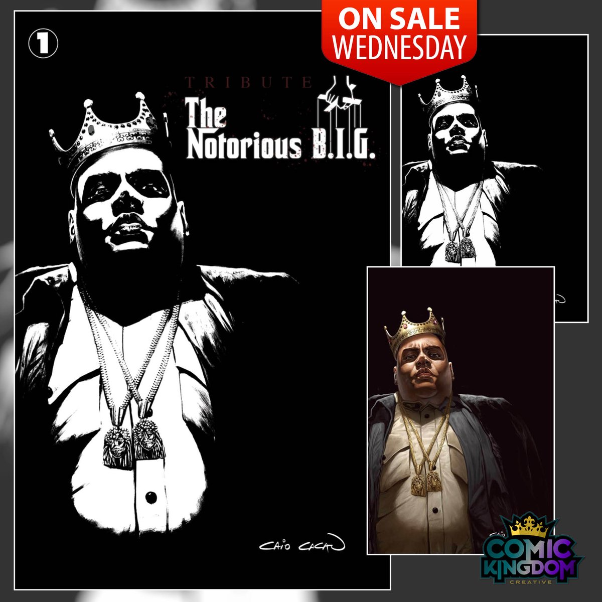 ComicKingdom_Cr's tweet photo. β° On Sale 9amPDT/12pmEDT Wed. at https://t.co/Gm8xj35J9d!
π€ @caiocacau CK Shared Exclusive Tribute: Notorious BIG from @TidalWaveProd!
#comickingdomcreative #comickingdomrules #tupac #tupacbiography @MartinGimenezar @ericMesquivel #musthavecover #limitedprintrun https://t.co/WtcXUZVOuN