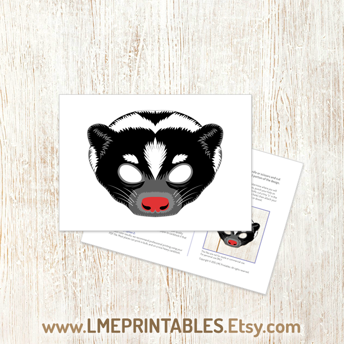 lmeprintables's tweet image. Skunk Mask Printable Halloween Costume Animal Woodland Stink Badger Polecat Birthday Party Pepe Lepew Fifi Flower Bluebelle Weasel Forest etsy.me/4c20cqt via @Etsy #skunkmask #skunkcostume #halloweenmasks #costumesforkids #masksfortoddlers #woodlandanimalmasks #polecat