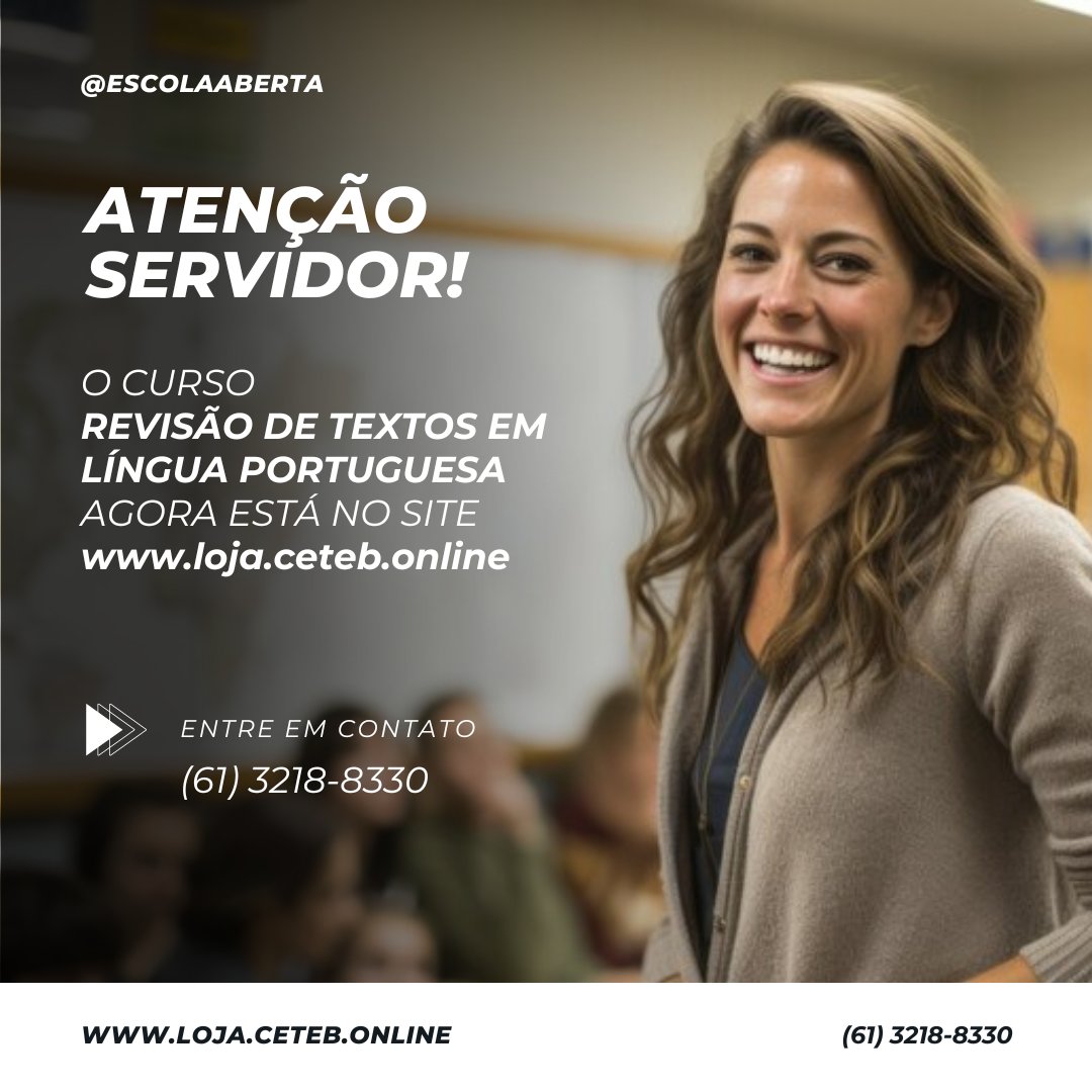 Escola_Aberta's tweet photo. Qualquer dúvida, entre em contato pelo número (61) 3218-8330

Acesse: https://t.co/ghwdnsk15s

#escolaaaberta #ceteb #escolaceteb #cursos #online #licençacapacitação #progressão #auxílioaprimoramento #servidorpúblico #servidor https://t.co/qWb5EDykwE