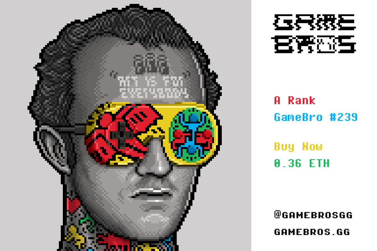 New GameBro !
A Rank - GameBro #239
0.36 Eth
🎨opensea.io/assets/ethereu…