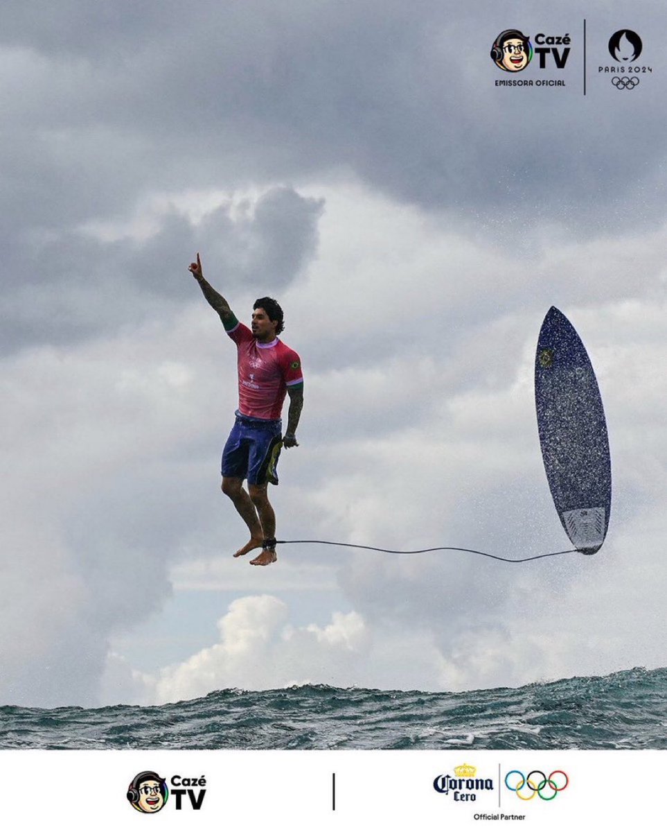 choquei's tweet photo. SENHORAS E SENHORES, GABRIEL MEDINA!!! 🇧🇷 #Paris2024 #JogosOlímpicos https://t.co/xO530GNnqB