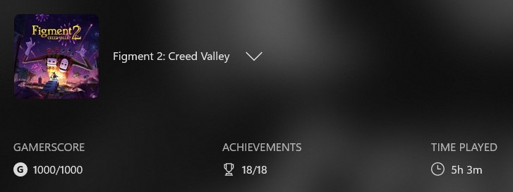 Seankichu's tweet photo. Most recent 100% Achievement/Trophy Completions
#AchievementUnlocked #Xbox #XboxGamePass #twitch #streamer #XboxSeriesX📷
#Figment
#Figment2CreedValley
#HypnospaceOutlaw
#SlayersXTerminalAftermathVenganceoftheSlayer https://t.co/lIPLcCvnxd