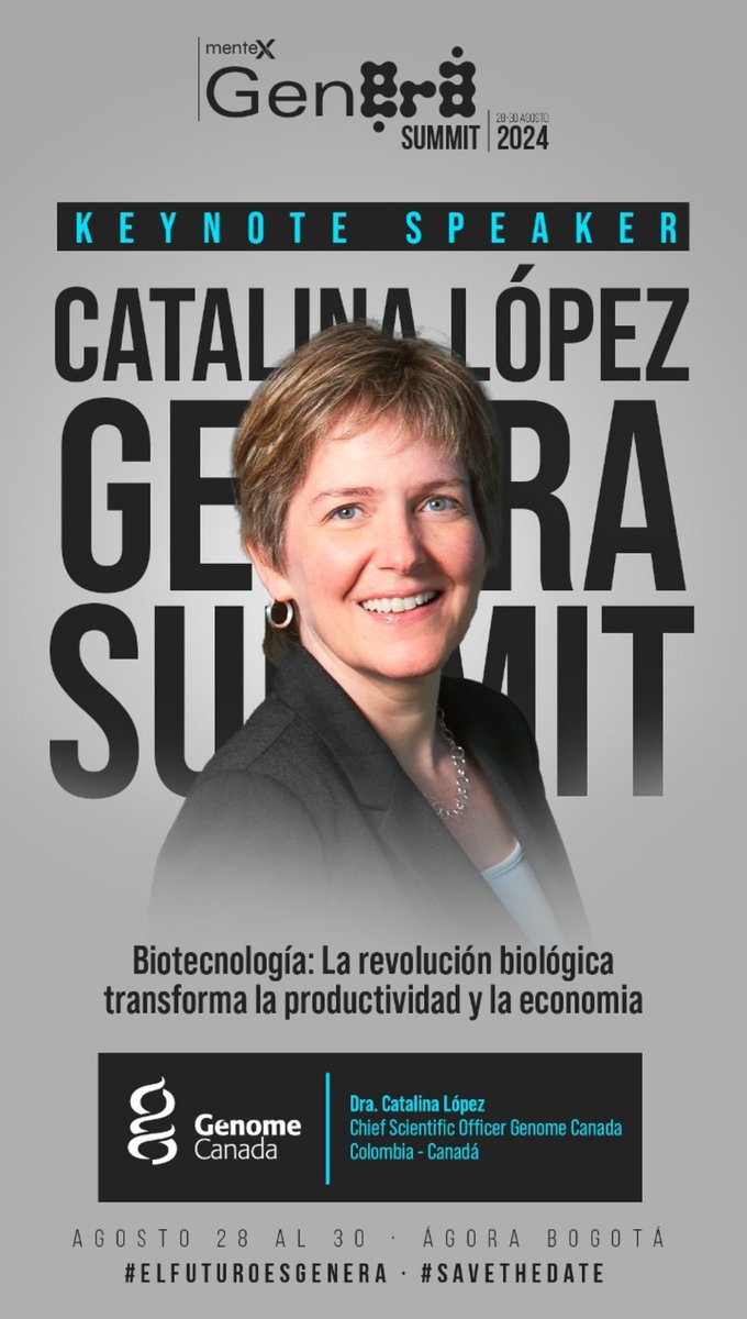 Un honor hablar del impacto social y económico de la #genómica y su potencia transformador en el sector salud y otros sectores de la economía (agro, biodiversidad) 🧬

Los esperamos en #GeneraSummit2024

#deeptech #biotech #Innovación #Tecnología
