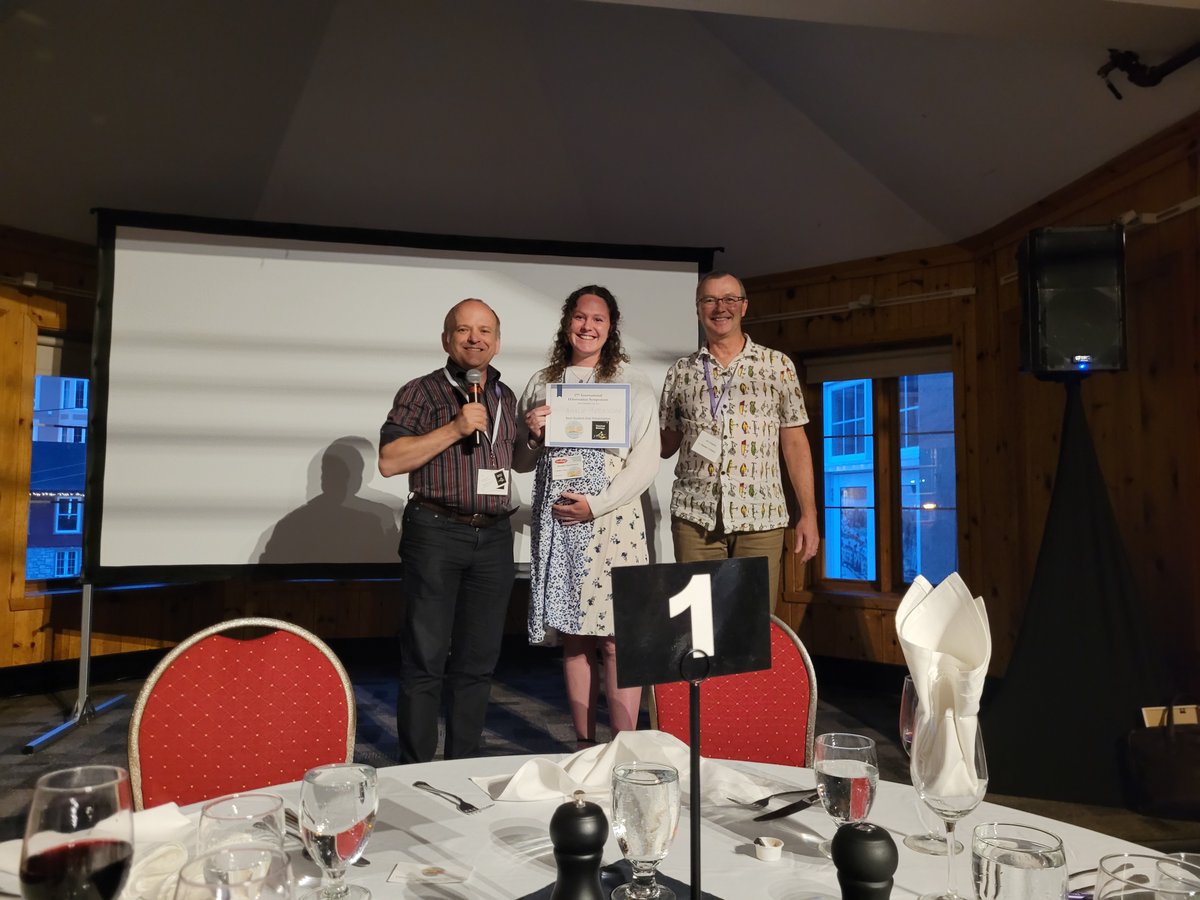 Journal of Thermal Biology (@j_therm_biol) on Twitter photo Graduate student award:
Amalie Hutchinson (<a href="/Amalie_JHutch/">Amalie Hutchinson</a>), University of Western Ontario (@westernu).
Presentation title:
The physiology of torpor in ruby-throated hummingbirds.
In the photo (left to right): <a href="/TattersallG/">Glenn Tattersall (@tattersallg.bsky.social)</a>, <a href="/Amalie_JHutch/">Amalie Hutchinson</a>, and Jim Staples.
2/3 Graduate student award:
Amalie Hutchinson (<a href="/Amalie_JHutch/">Amalie Hutchinson</a>), University of Western Ontario (@westernu).
Presentation title:
The physiology of torpor in ruby-throated hummingbirds.
In the photo (left to right): <a href="/TattersallG/">Glenn Tattersall (@tattersallg.bsky.social)</a>, <a href="/Amalie_JHutch/">Amalie Hutchinson</a>, and Jim Staples.
2/3