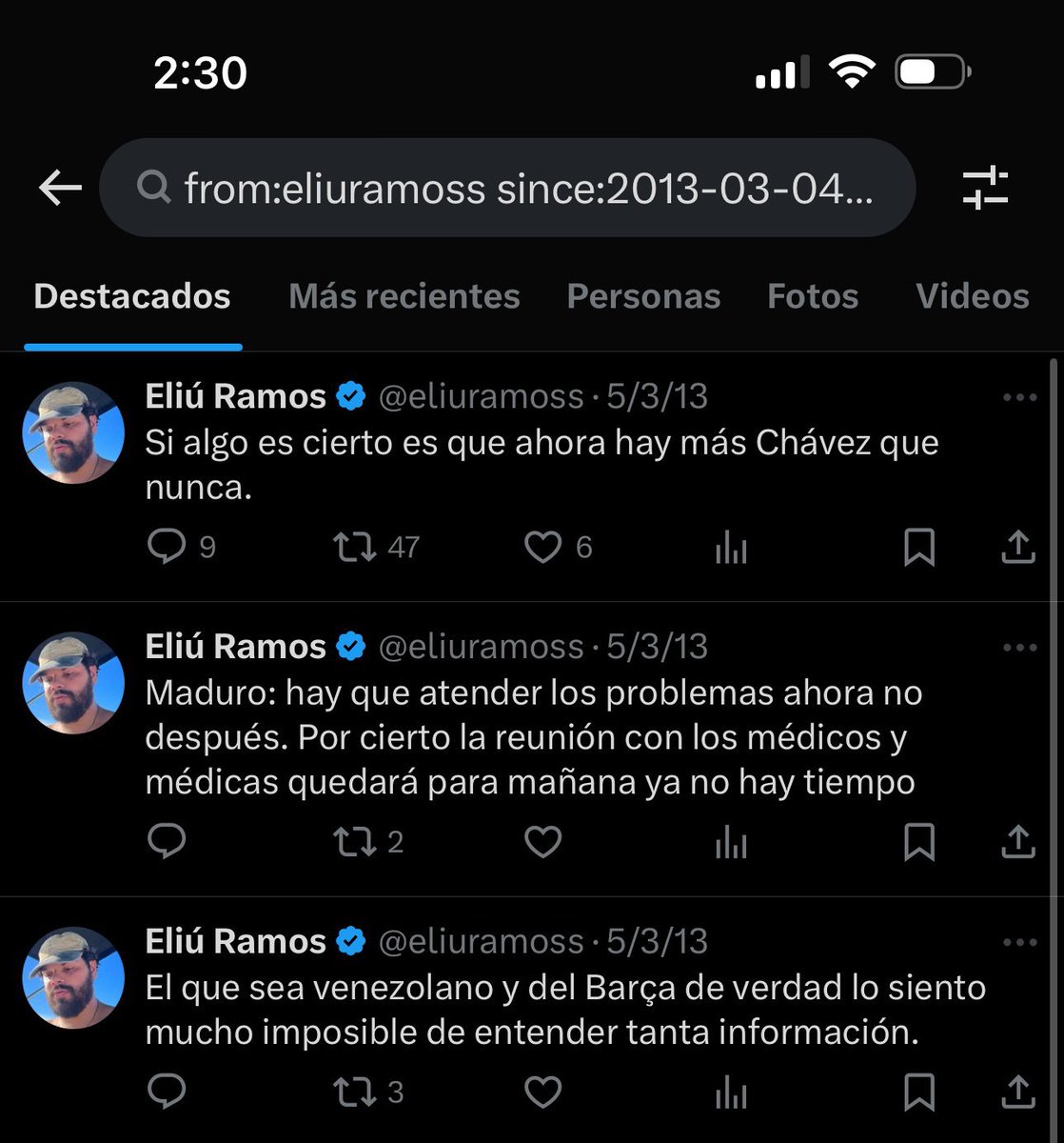 eliuramoss's tweet photo. Están sacando de contexto este tweet mío en el que intenté burlarme de la muerte de Chavez. No soy chavista y nunca lo he sido. No me acribillen por no saber redactar un chiste en el 2013.

Y solo porque me da arrechera que anden diciendo que fui chavista: Que sepan que me fui de vzla sin nada, después de que casi me metieran preso en las marchas del 2017 (como muchos). Hoy ni siquiera puedo ir a Venezuela. Así que digan lo que quieran de mí MENOS que fui un maldito chavista.
