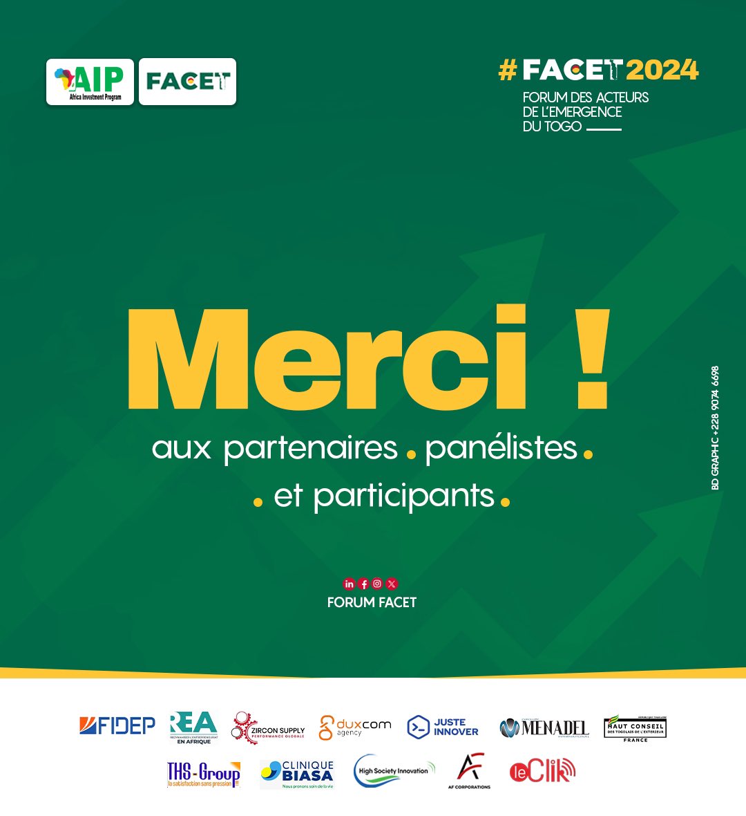 forumfacet's tweet photo. Chers partenaires, panelistes et participants,

L'équipe organisatrice de #FACET2024  tient à exprimer sa profonde gratitude à vous tous autant que vous êtes !
Merci d'avoir participé encore une fois au succès de cet événement. 

Vivement la prochaine édition ! https://t.co/PByVuzueNc