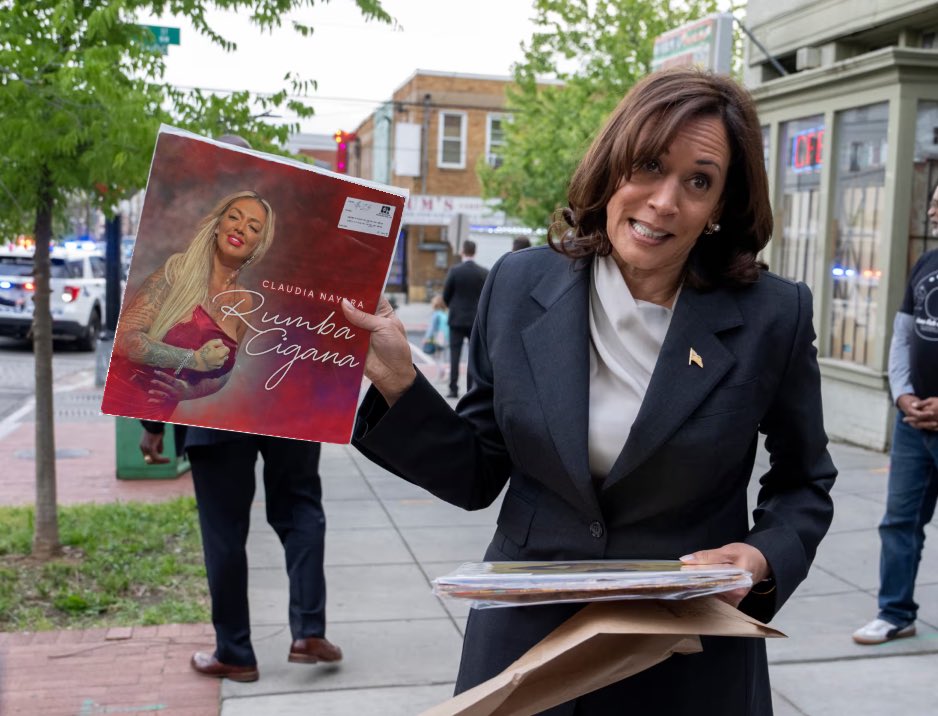 🚨 AGORA 🚨
Kamala Harris é vista a segurar o vinil de Rumba Cigana de Cláudia Nayara!!