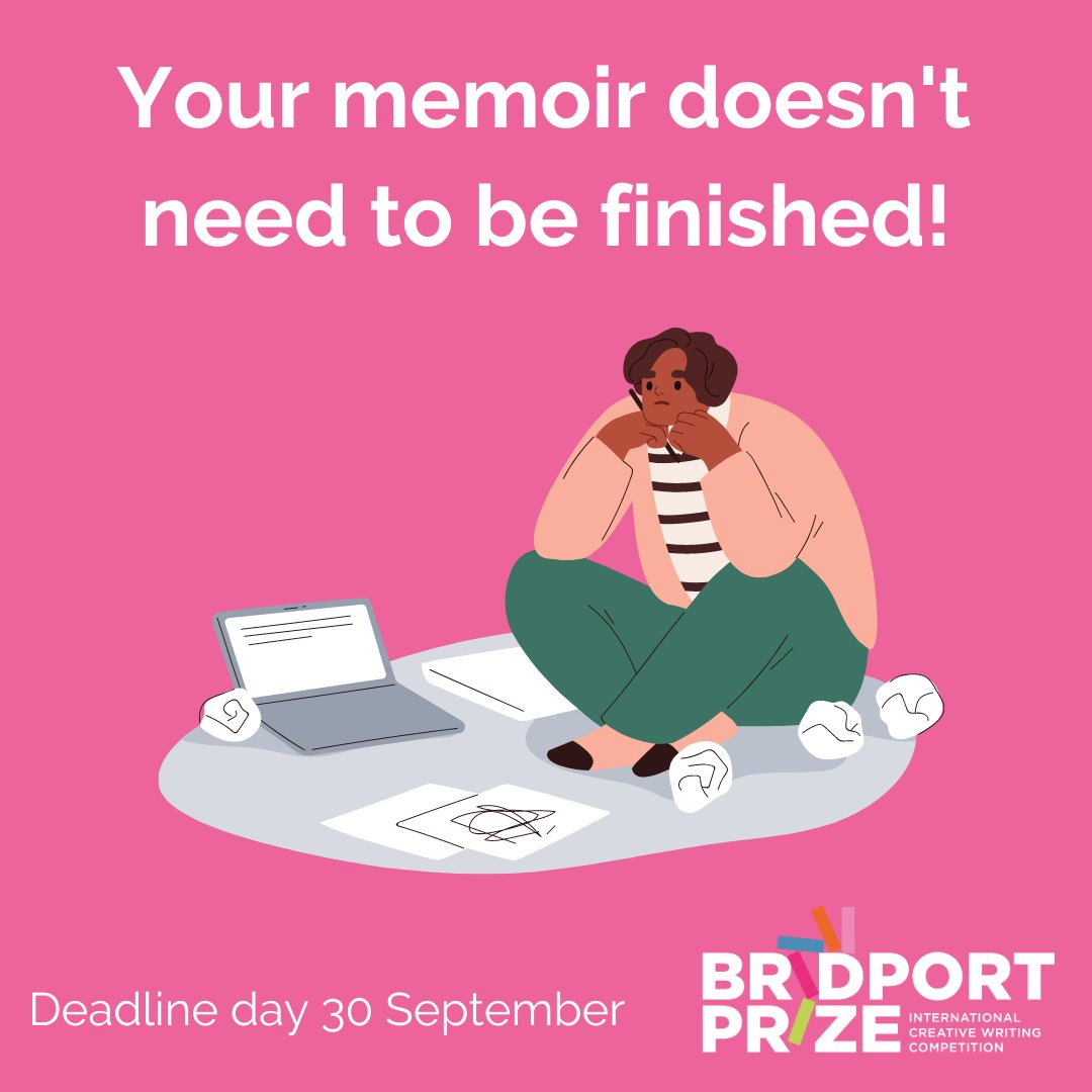 BridportPrize's tweet photo. ...by 30 September we need 5,000-8,000 words and a 300 word overview. Phew!

All entry info: https://t.co/dohg1EGJWc

#Memoir #AmWriting #WritingPrize https://t.co/bi6gVj6o6n