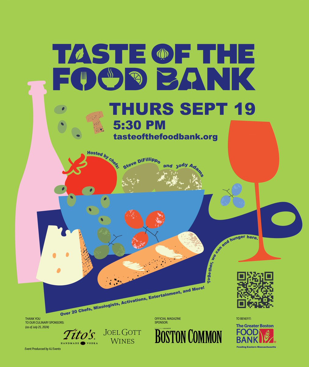 Join us for Taste of the Food Bank on September 19th, hosted by chefs Jody Adams and Steve DiFillippo! Indulge in a culinary experience while supporting a great cause. 🍽️✨ For tickets, visit tasteofthefoodbank.org. #TasteOfTheFoodBank #SupportLocal #JodyAdams #SteveDiFillippo