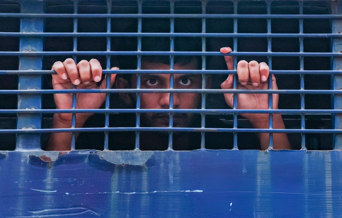 ridoanmahbub's tweet photo. “Expand the prisons, sir; by the upcoming time, we’ll be twice as many.” Here’s an interesting fact: Bangladesh has a total of 68 prisons—13 central and 55 district prisons. The total capacity is 42,866. However, by December 2023, the population of pre-trial detainees and remand prisoners in Bangladesh was 84,855, nearly double the capacity! Meanwhile, the youth are getting into prison vans with smiles on their faces.
#StepDownHasina