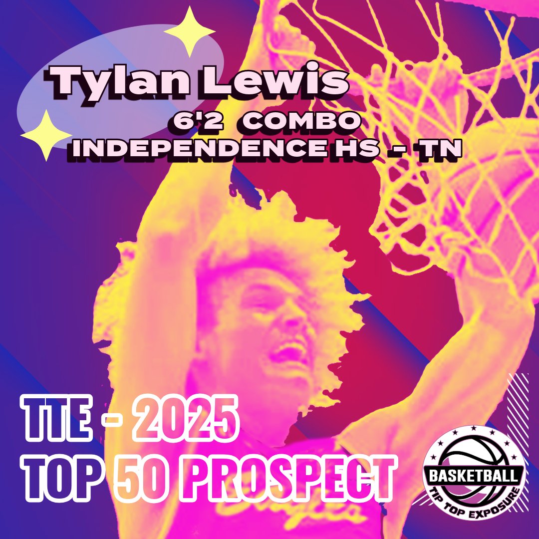 Tylan is a super-athletic combo guard ranked in the TTE 2025 Top 50. With his rare combination of size, speed, and jumping ability, he has the potential to develop into an excellent player at the next level. Stay tuned! #tylanlewis #independencetn 

hudl.com/profile/169990…