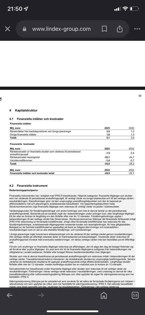 draktorn's tweet photo. @indexartista @gnuinvestor Blir det inte missvisande att exkludera leasingskuld helt i ev-beräkningen då nästan halva rörelseresultatet äts upp av ränta på leasingskulderna i de finansiella kostnaderna? https://t.co/eeVRUSeO3R