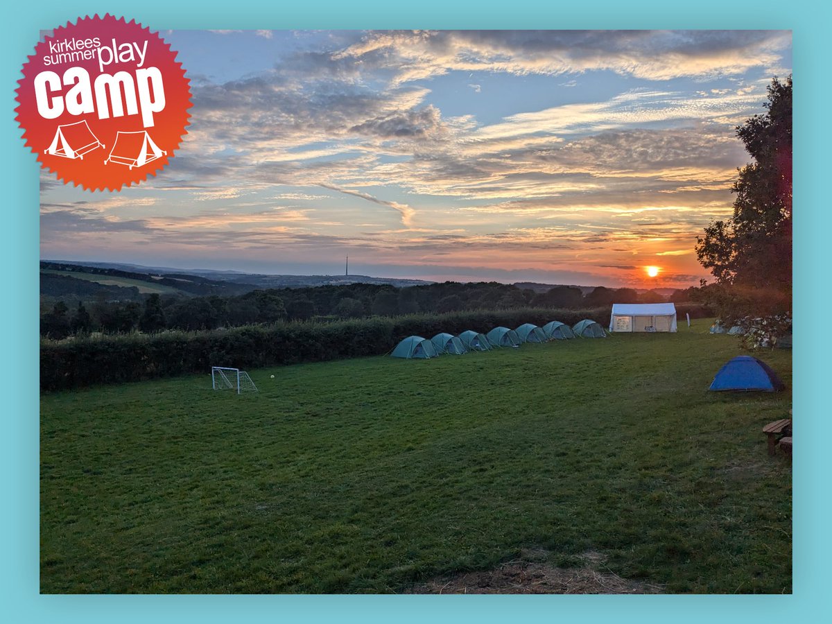 Kirklees_Camp's tweet photo. The sun is setting on the first day of camp 2024. 
Oh how we’ve missed this sunset… 😍 https://t.co/ugKPX4VjYf