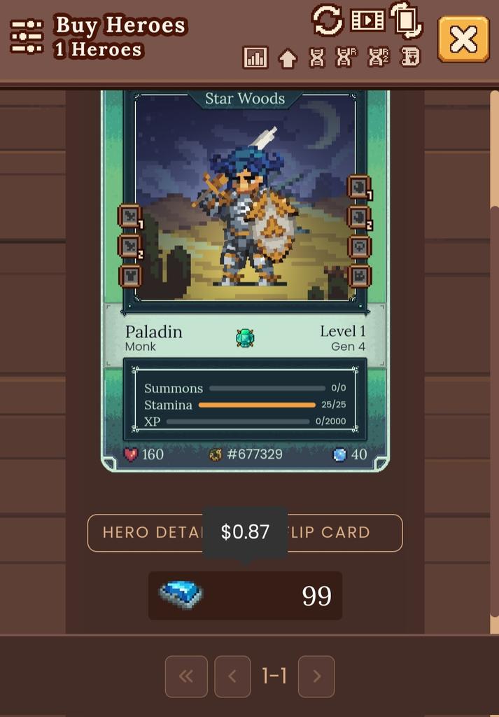 Growing up I was raised by a wonderful woman named Mrs. Woods who told me many stories about her life. One story was her nickname 'Star' when she was a kid. Now, for less than $1, I managed to obtain 1 of my white whales, which just happens to be my favorite <a href="/DeFiKingdoms/">DeFi Kingdoms 🔺🌿</a> class.