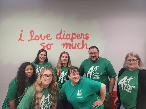 aplusfcu's tweet photo. The @Austindiapers is not only providing diapers to families in need, but also helping ensure individuals have access to essential feminine products. Last week, Team A+ joined their efforts to sort and bundle feminine supplies to get ready for distribution. π #aplusgives https://t.co/QIub7DM0Tp