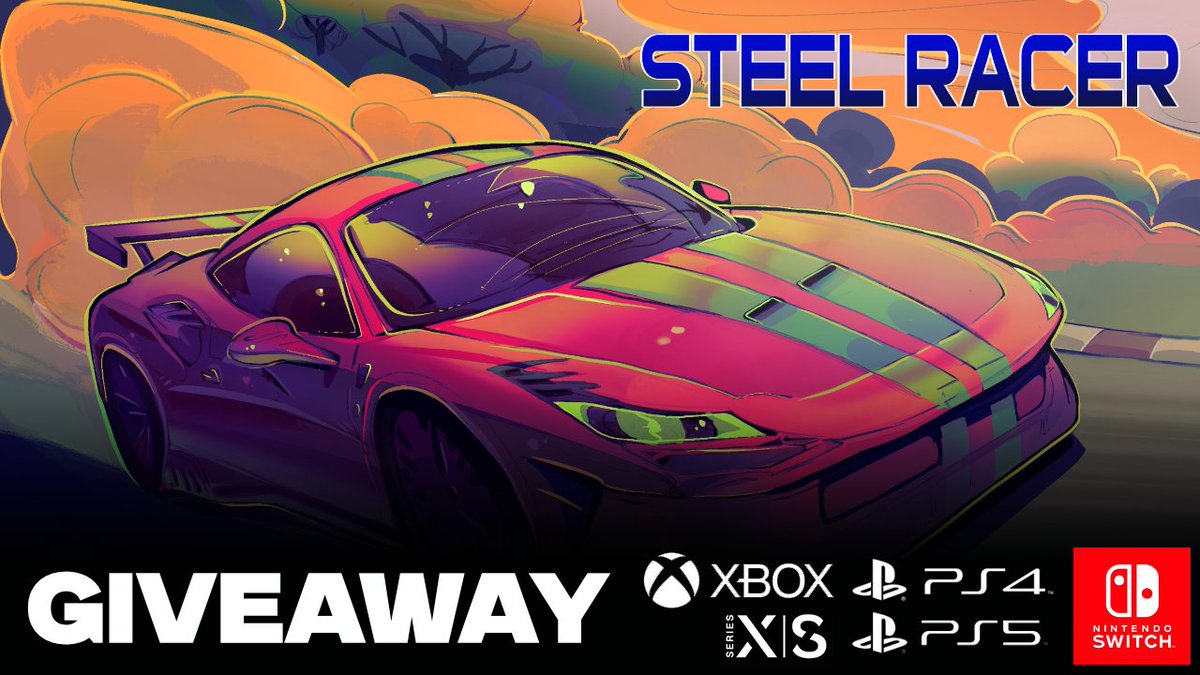 Let's celebrate the release of Steel Racer on #PS4/#PS5, #Switch, and #Xbox with a giveaway! 🏁

✨ To participate ✨
- Repost and Like this post
- Follow us
- Comment something!