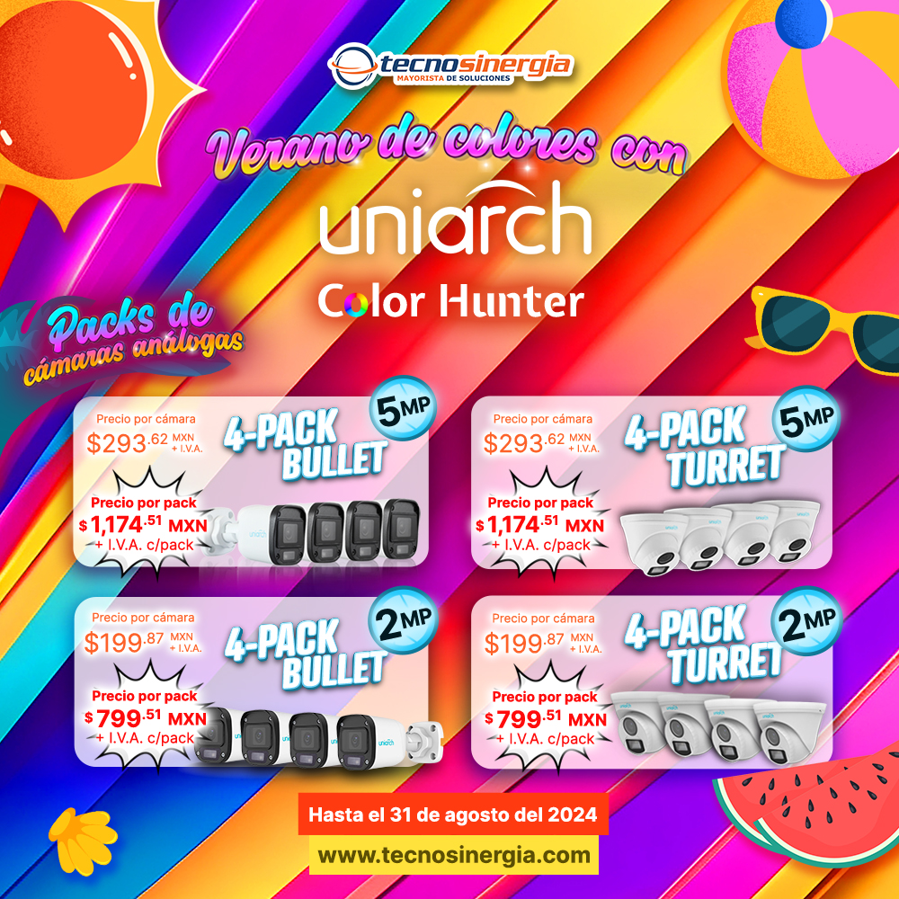 Tecnosinergia's tweet photo. ¡La vida se ve mejor a color! 🌈 ¡Aprovecha estos precios y ahorra!
Packs de cámaras 👉 https://t.co/Qgae16K7wC

Precio especial hasta el 31 de agosto del 2024. 

#ColorHunter #Uniarch #Videovigilancia #CCTV #CámarasdeSeguridad #Oferta #Promoción #VeranodeColor #Tecnosinergia https://t.co/DaNQ1wZkol