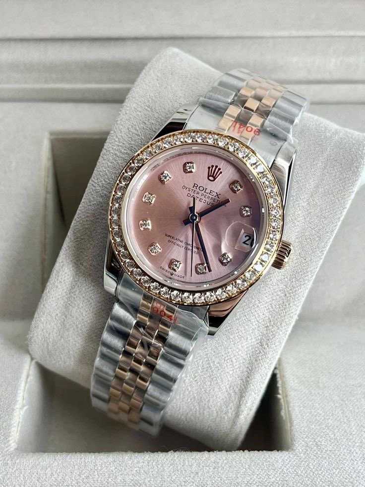 Pink Rolex watch