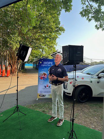 Honored to represent Hyundai Hope on Wheels at the Mubadala Citi DC Open professional tennis tournament. Hyundai Hope on Wheels will donate $100,000 in pediatric cancer research grants to Georgetown Lombardi and Children's National at this year's Mubadala Citi DC Open.