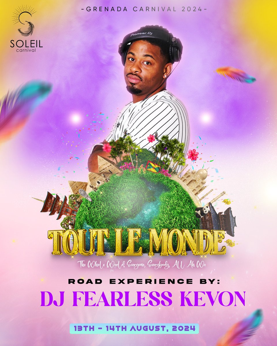 𝐈𝐭’𝐬 𝐚𝐥𝐦𝐨𝐬𝐭 𝐭𝐡𝐚𝐭 𝐭𝐢𝐦𝐞! 🔥

🎧Hitting the road with Soleil Carnival for Spicemas is DJ Fearless Kevon! 🔥

Ready to bring the beats and vibes to the ultimate celebration. Let’s make this one unforgettable! 🎶🇬🇩 

#SoleilCarnival #Spicemas #DJFearlessKevon