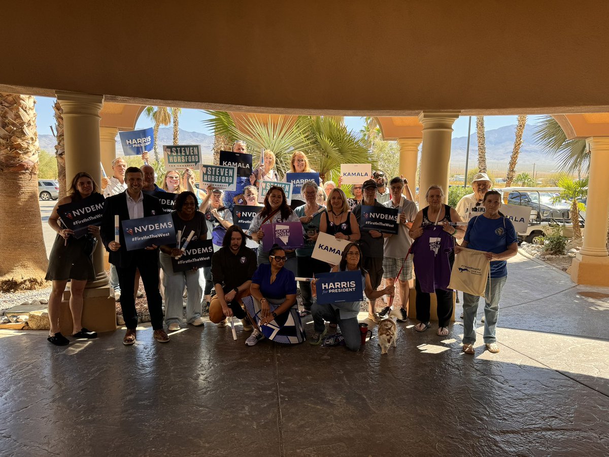 cmp_nv's tweet photo. We kicked off our statewide tour this morning in Pahrump! We’re ready to hit the road and visit ALL 17 counties with @NVDemsChair this week! https://t.co/ihLDQTBRmN