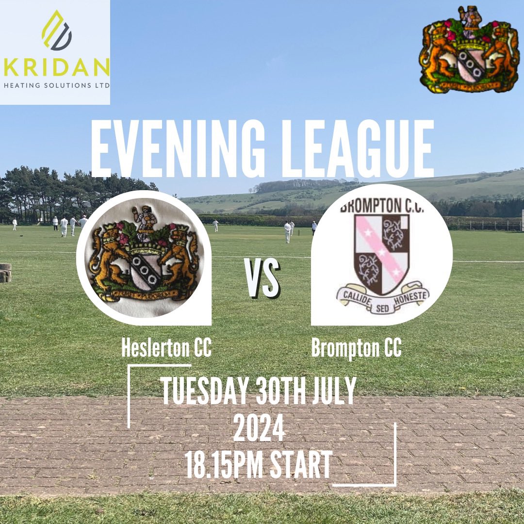 Tomorrow night we take on Brompton CC in the Scarborough Evening league, in our last home game of the evening league season!

#HCC