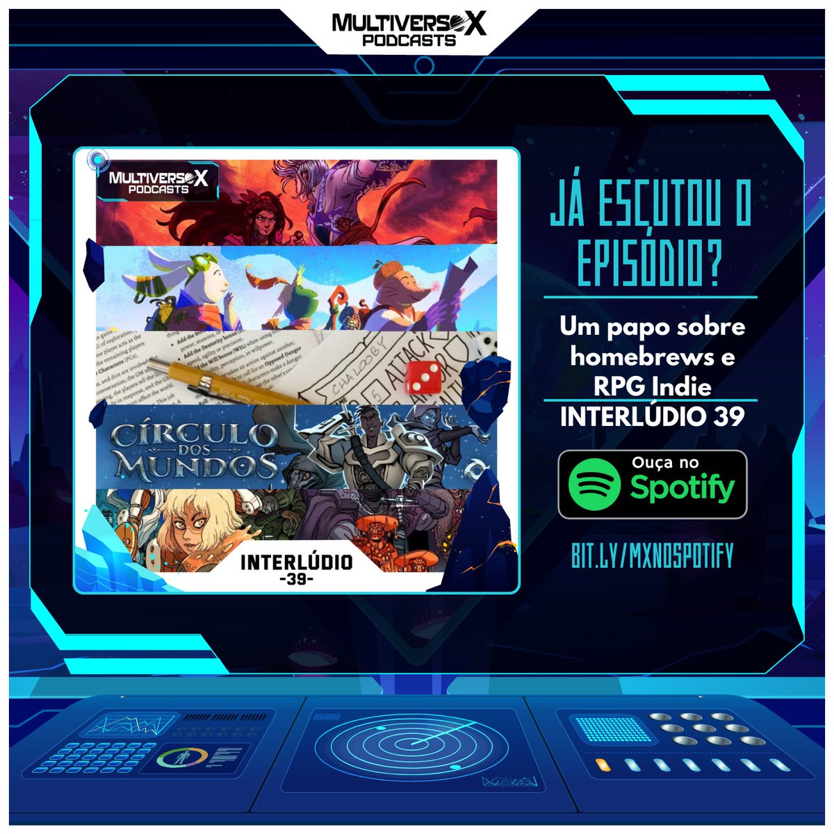 E aí, já escutou o último Interlúdio? 

Recebemos dois convidados especiais para bater um papo sobre para falar sobre regras da casa e RPG independentes, e além de compartilhar suas experiências também rolaram indicações super bacanas! ⬇️

Escute agora! ▶️ bit.ly/MXnoSpotify